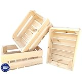 GoodFreshDecor Holzkisten 3er Set Weinkiste Obstkiste Gemüsekiste...