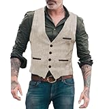 Lvwrebra Weste Herren Anzugweste Herren V-Ausschnitt Suits Tracht Anzug...