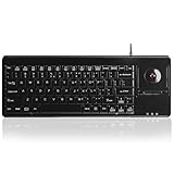 Perixx Compatible PERIBOARD-514H Plus - Tastatur - mit Trackball - US