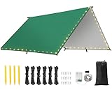 Rhino Valley Wasserdicht Zeltplane, 3x3M Große Outdoor Tarp mit Leichten...