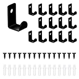 ShiJiuYou 15 Stück Kleiderhaken Garderobenhaken Schwarz, Kleiderhaken...