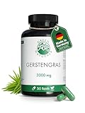 Gerstengras Kapseln - natürlich & rein - Hochdosiert: 3.000 mg mit 10:1...