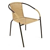 Nexos Trading Bistrostuhl Stapelstuhl Balkonstuhl Rattanstuhl Gartenstuhl...