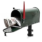 Wiltec Set US Mailbox grün 180 x 220 x 480 mm, amerikanischer Briefkasten...