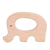 5Pcs Beißring Holz Natürliches Buchenholz Holzbeißring Baby Niedliche...