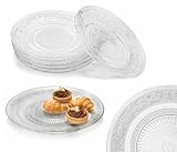 AzaliaDesign Tellerset 6 Personen Ø 17 cm Glasteller Kuchenteller Set aus...