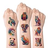 Kotkiddy Wasserfarben Tiere Temporäre Tattoos für Kinder - 60 Stile...