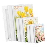 9 Stück Künstler-Leinwand zum Bemalen 30x20,20x15,15x10cm, Keilrahmen...