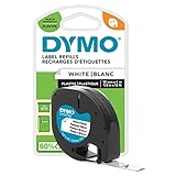 DYMO Original LetraTag Etikettenband| schwarz auf weiß | 12 mm x 4 m |...
