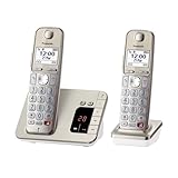 Panasonic KX-TGE262GN Schnurlostelefon mit Anrufbeantworter (Bis zu 1.000...