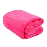 Angoily Flauschige Fleece Haustierdecke Einfarbige Warme Flanell...