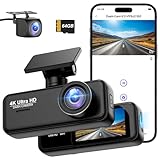 Dashcam Auto 4K+1080P SIGRILL Dashcam Auto Vorne Hinten, WiFi Dash Cam APP...