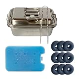 HEAT.me Lunchbox Grill | 3-in-1 Lunchbox + Mobiler Mini Grill mit Kühlakku...