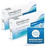 2x OraQuick HIV Selbsttest - Schmerzfrei und sicher mit Speichel testen -...