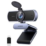UGREEN UHD Webcam 4K, Webcam mit Mikrofon und Objektivabdeckung, PC Kamera...