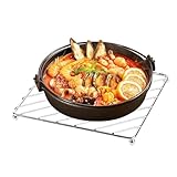 Tuxxjzm Edelstahl-Untersetzer, hitzebeständig, quadratisch/runder Halter...