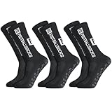 3 Paare Fußballsocken, Fußball Socken 38-46 Anti-Rutsch Grip Socken...