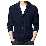 IQYU Pullover Herren Ohne Kapuze Strickjacke Herren Langarm Softshelljacke...