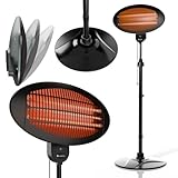 Juskys Infrarotstrahler 2000 W – Heizstrahler in Schwarz,...