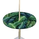 Hearda 3D Rund Tischdecke mit Loch Zipper, Abwaschbar Lotuseffekt...