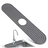 ABOOFAN Diatomit Abtropfmatte Rutschfest mit Rillen Saugfähige...