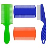 4 Stück Kopfhaarkamm, Flohkamm, doppelseitiger Feinzahnkamm, Läusekamm...