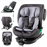 FableKids NORA Kindersitz Grau | 360° drehbarer i-Size Autokindersitz...
