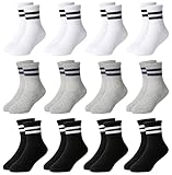 Moitiy 12 Paar Socken Jungen Tennissocken Kinder Kindersocken Jungen...