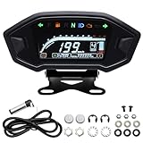 Geloo 12000 U/min Motorrad Tachometer mit Halterung, Universal...