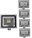 5X 20W 30W 50W 80W SMD Fluter mit Bewegungsmelder LED Strahler Kaltweiß...