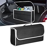Auto Kofferraum Organizer, Faltbar Kofferraumtasche mit Klettbändern,...