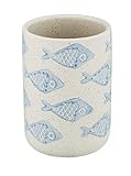 WENKO Zahnputzbecher Aquamarin, hochwertiger Zahnbürstenhalter für...