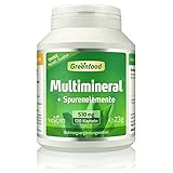 Multimineral + Spurenelemente, 510 mg, hochdosiert, 120 Kapseln, vegan,...