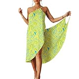 ATRACTIVOLL Damen Strandkleid Bikini Cover Up Sommer, V-Ausschnitt,...