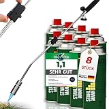STAHLMANN®Unkrautvernichter inkl. Gaskartuschen - stabiler Unkrautbrenner...