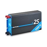 ECTIVE - Wechselrichter 12V auf 230V SI25-2500W Reine Sinuswelle -...