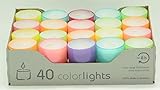 Wenzel-Kerzen Summer Edition Colorlights Teelichte mit Langer Brenndauer,...