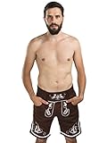 Herren Trachten Jogging Lederhose kurz - Jogginghose Sporthose Bestickt -...