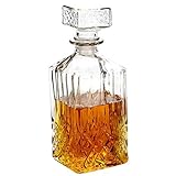 Klassische Glas-Karaffe ca. 900 ml für Whiskey Cognac Brandy Likör,...