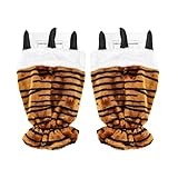 lasuroa 2stk Eiskratzer mit Handschuh, Handschuhe mit Tiger-Print mit...