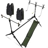 G8DS® Set Rod Pod Rutenhalter + Tragetasche inklusive 2 Bissanzeiger mit...