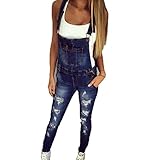 Odot Damen Latzhose Jeans, Taschen Playsuit Lange Hosen Sexy Casual Breite...