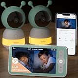 BOIFUN Babyphone mit 2 Kamera App, 2K HD Bild, PTZ 355°/60°, 4×Zoom,...