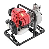 4 Takt Benzin Wasserpumpe, 1,2KW Motorpumpe mit 8100L/h und 30m...
