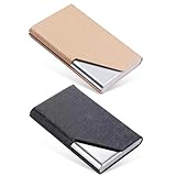 2Pcs Visitenkartenmappe,Business Card Holder,Visitenkartenetui, Luxury PU...