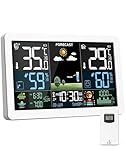Wetterstation Funk mit Außensensor, Farbdisplay, Wettervorhersage,...