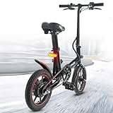 E-Bike Klapprad Elektrofahrrad mit 14 Zoll Tire, Tragbares Elektrofahrrad...