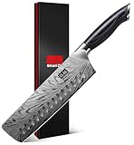 SHAN ZU Küchenmesser aus Pulverstahl, 18 cm Japanisches Nakiri-Messer,...