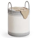 SONGMICS Wäschekorb, 60 L Wäschesammler, Aufbewahrungskorb mit Deckel,...