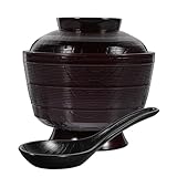 LOORGVEL Japanische Suppenschale mit Deckel und Löffel Wiederverwendbare...
